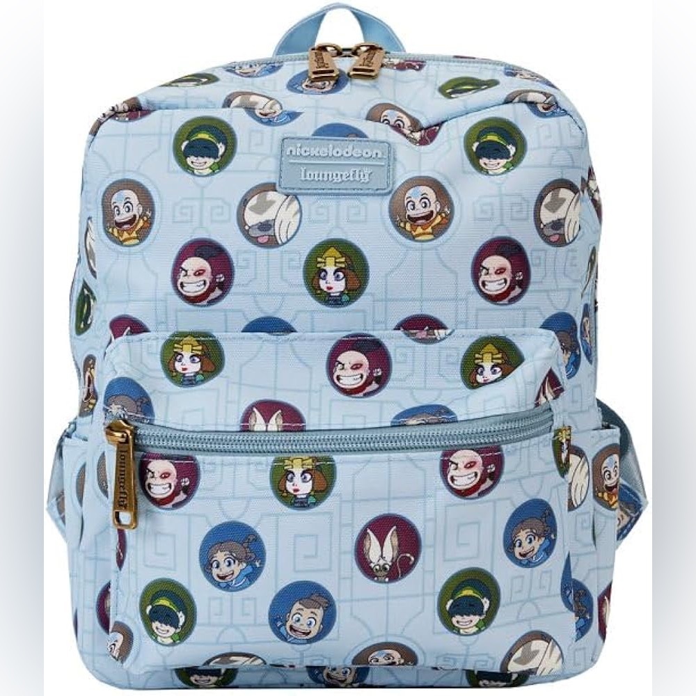 LOUNGEFLY Nickelodeon AVATAR The Last AIRBENDER Nylon MINI Backpack Blue NEW